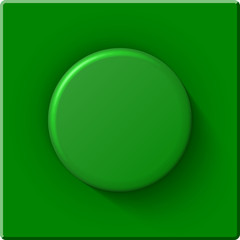 High quality glossy big green detail from a plastic constructor.