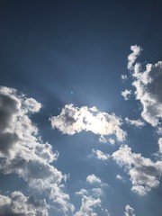 blue sky with white clouds