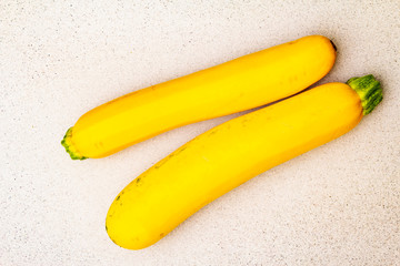 Bright yellow zucchini