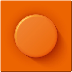 High quality glossy big orange detail from a plastic constructor.