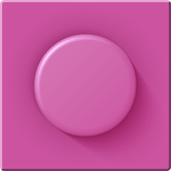 High quality glossy big pink detail from a plastic constructor.
