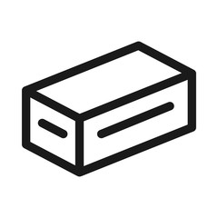 long box - minimal line web icon. simple vector illustration. concept for infographic, website or app.