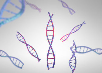 3D model dna. 3d render heredity. 3d image dnk molecule.