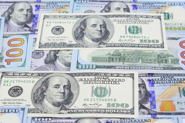 Currencies USD Concept, One Hundred Dollar Banknotes