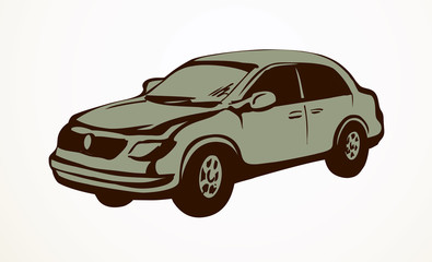 Taxi. Vector drawing