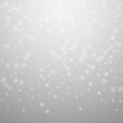 Sparse glowing snow Christmas background. Subtle f
