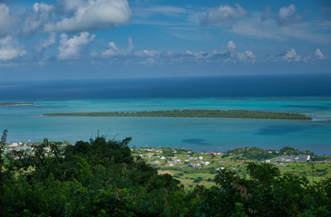 Fototapeta na wymiar Ile aux Benitiers aerial view, Mauritius