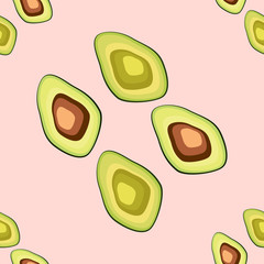 Avocado seamless pattern. print, fabric and organic, vegan, raw products packaging. Texture for eco and healthy food