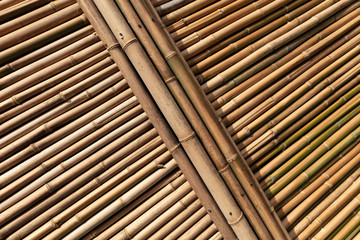 Bamboo twig wall as abstract background
