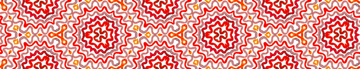 Wine red Seamless Border Scroll. Geometric Waterco