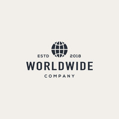 Globe icon logo design concept. Universal globe logo.