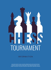 Vector illustration about chess tournament, match, game. Use as advertising, invitation, banner, poster.