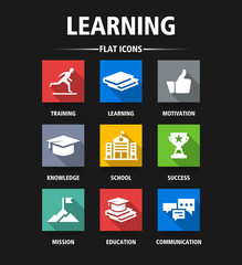 LEARNING FLAT ICONS