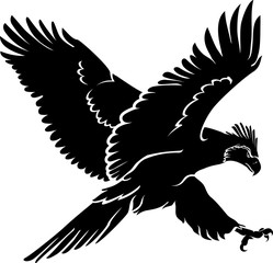 Philippine Eagle Silhouette, Side View