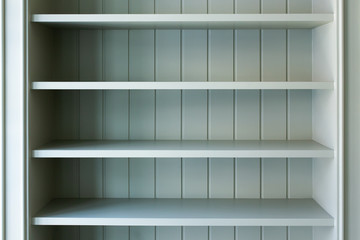 Green light color of Wooden book Shelf