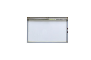 Chest X-rays on negatoscope. Negatoscope isolated on white background. Healthcare and Medical...