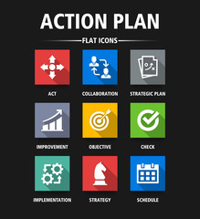 ACTION PLAN FLAT ICONS