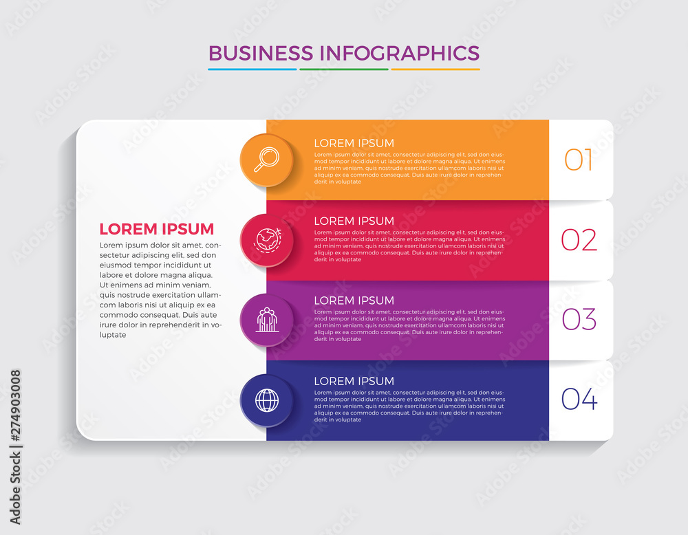 Aufkleber infographic design vector and marketing icons can be used for workflow layout, diagram, annual repor