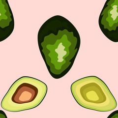 healthy food. Avocado print. Seamless pattern, print