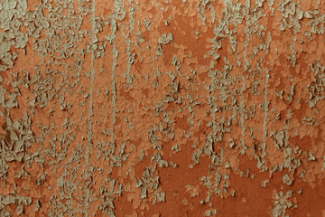The texture of the wall of the destroyed abandoned building.