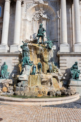 Fototapeta na wymiar Matthias Fountain in Buda Castle, Budapest, Hungary.