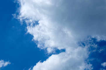 The sky on the fine weather and the white clouds