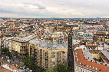 Fototapeta na wymiar The capital of Hungary. View overlooking the town. Cityscape of Budapest. Panorama of the metropolis. European city. The architecture of the old city. Europe travel guide.