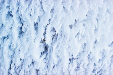 Cool frozen blocks of ice stalactites background