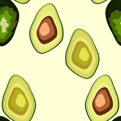 healthy food. Avocado print. Seamless pattern, print