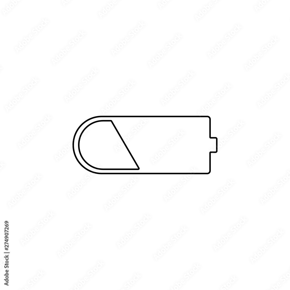 Poster low battery icon. element of web for mobile concept and web apps icon. outline, thin line icon for w