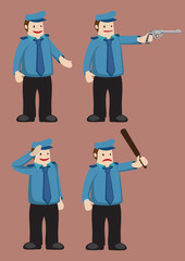 Police Officer Vector Cartoon Icon