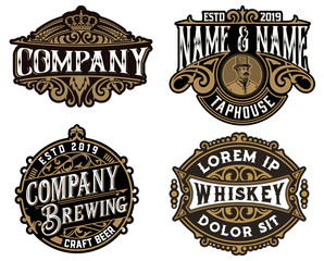 Four Old logos for packing