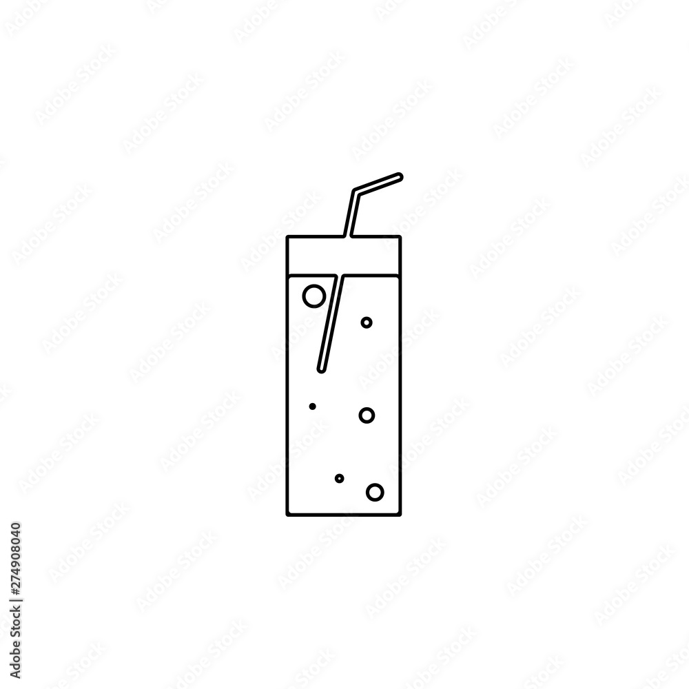 Aufkleber cold drink in a glass icon. element of web for mobile concept and web apps icon. outline, thin line 