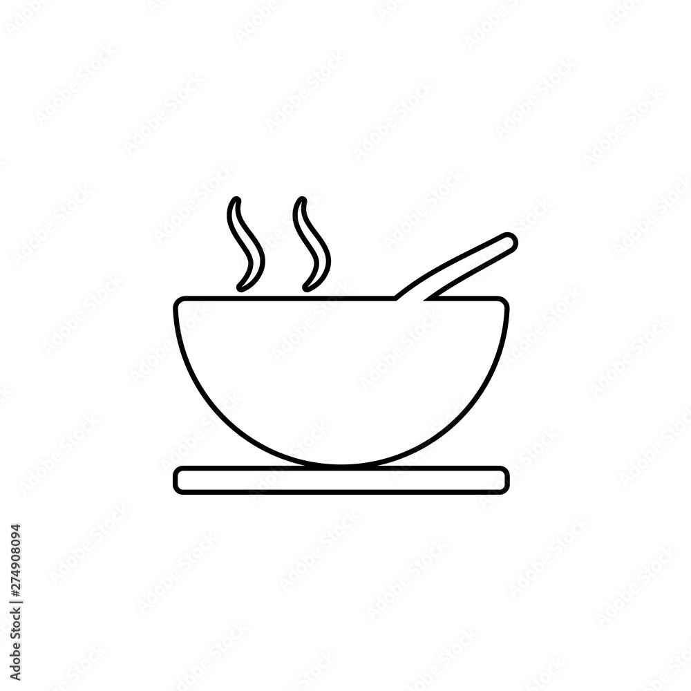Aufkleber soup in a plate icon. element of web for mobile concept and web apps icon. outline, thin line icon f