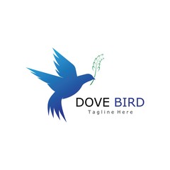 Bird wing Dove Logo Template vector illustration