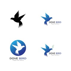 Bird wing Dove Logo Template vector illustration