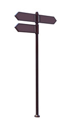 traffic sign direction indicator with empty spaces for text