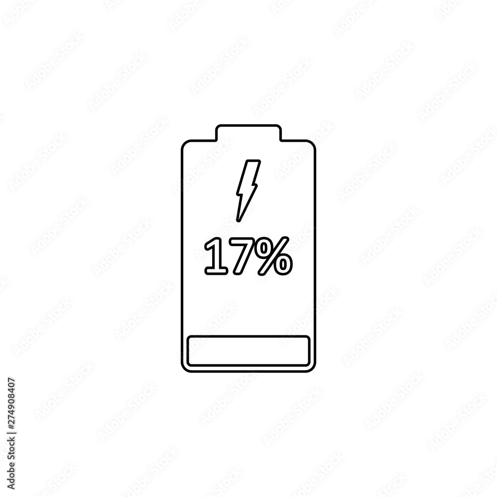 Poster discharged battery icon. element of web for mobile concept and web apps icon. outline, thin line ico