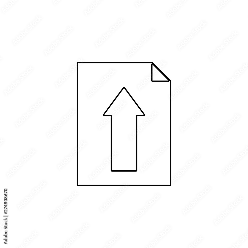Poster download the document icon. element of web for mobile concept and web apps icon. outline, thin line 