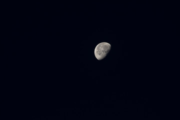Half moon background  The Moon is an astronomical body that orbits planet Earth and is Earth's only...