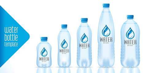 Water bottle template and ready label design