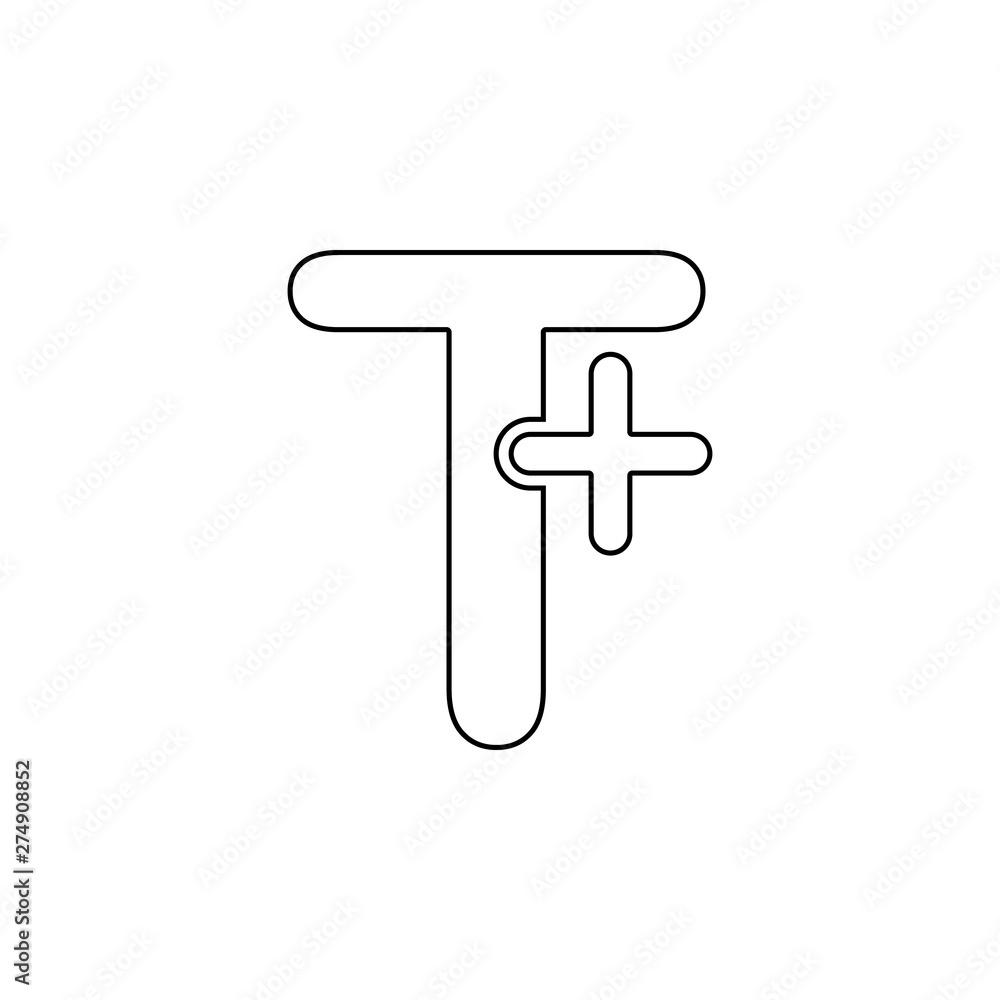 Poster increase font icon. element of web for mobile concept and web apps icon. outline, thin line icon for