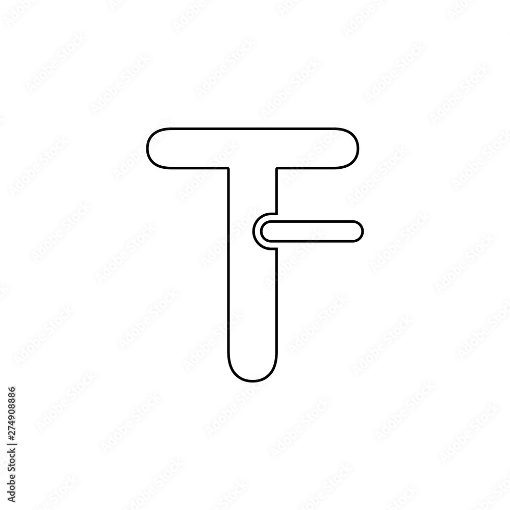 Aufkleber reduce the font icon. element of web for mobile concept and web apps icon. outline, thin line icon f