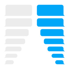 Message bubbles design template for messenger chat or website. Modern vector illustration flat style