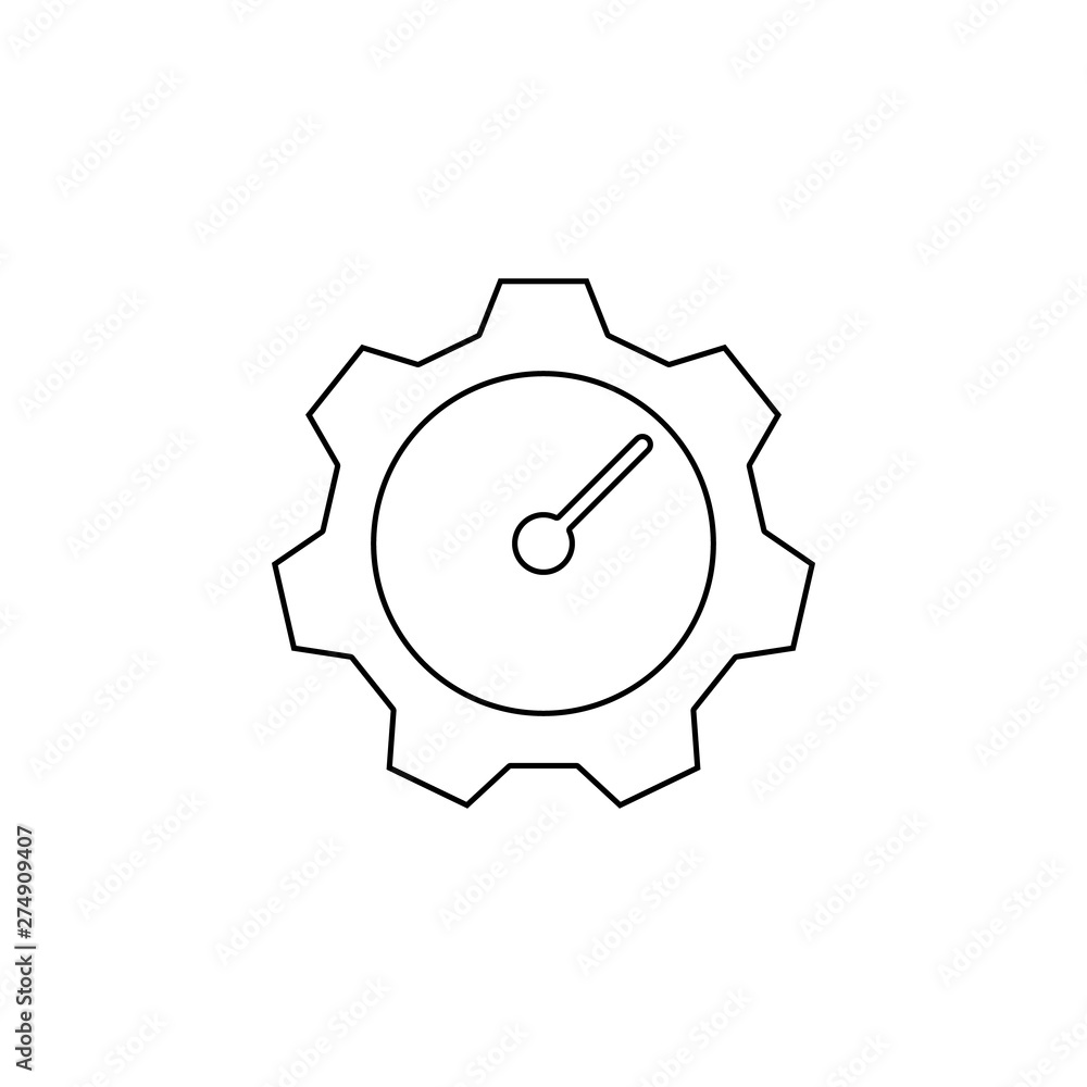 Poster time mechanism icon. element of web for mobile concept and web apps icon. outline, thin line icon fo