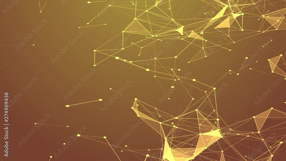 Poster Abstract gold technology and science background futuristic network background