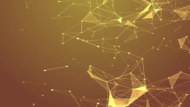 Abstract Gold Technology And Science Background Futuristic Network Background