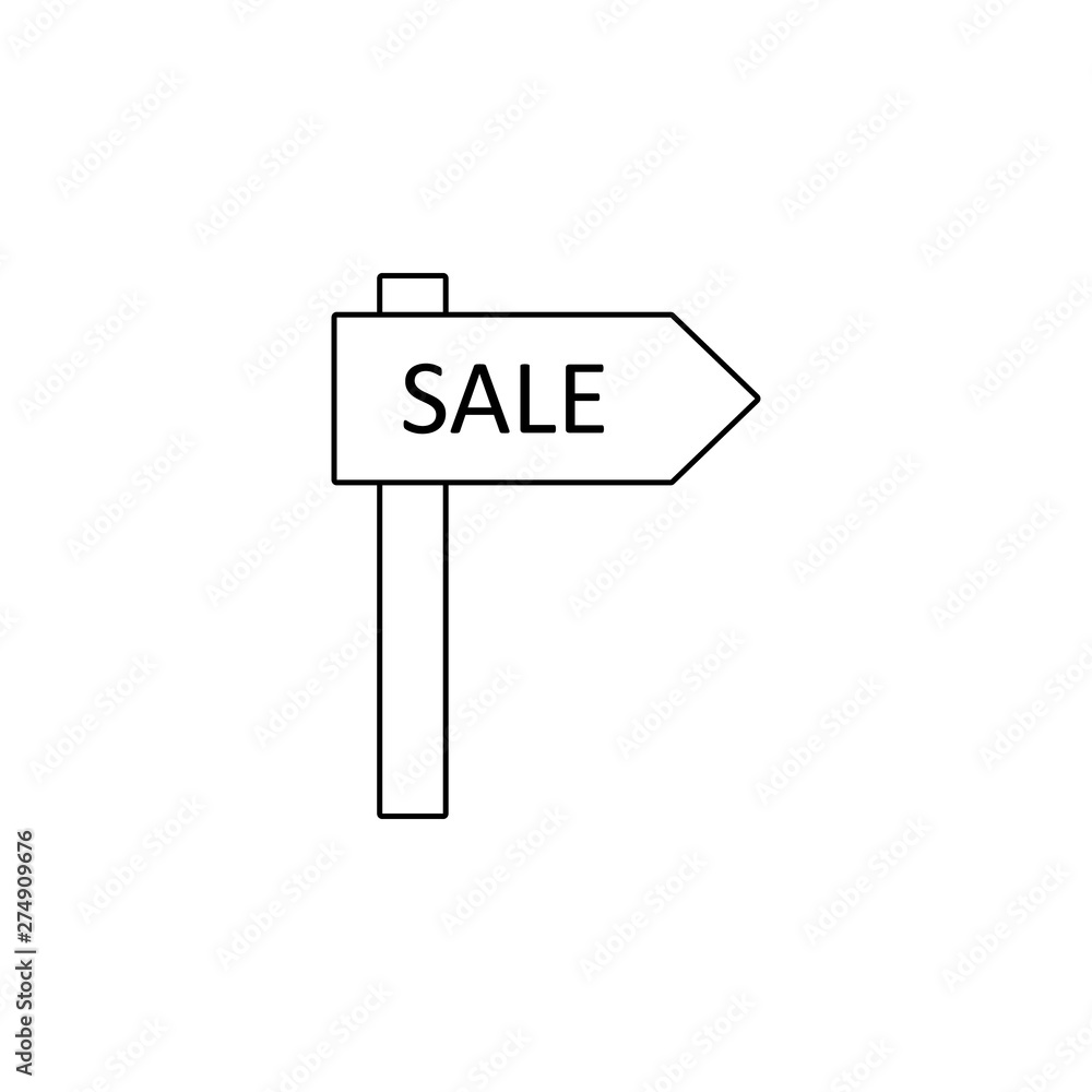 Aufkleber sale sign icon. element of web for mobile concept and web apps icon. outline, thin line icon for web