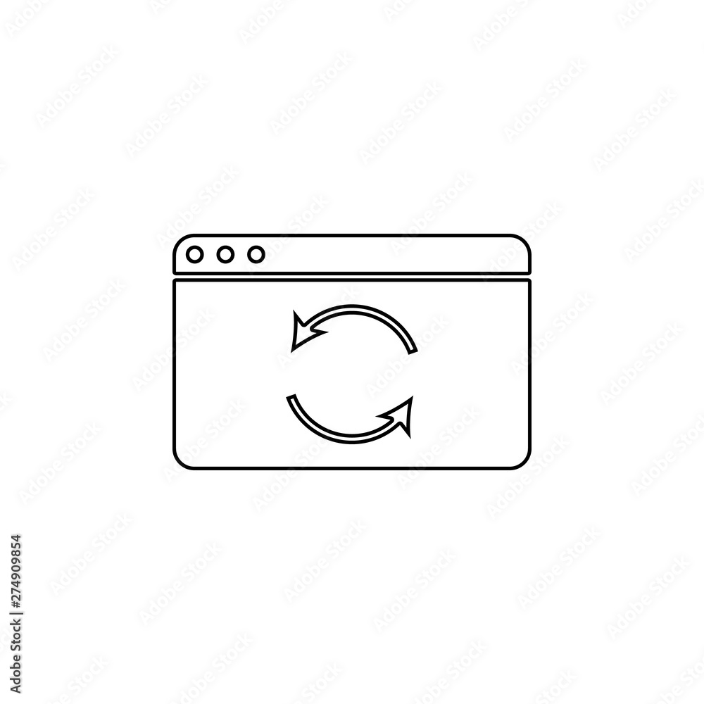 Aufkleber browser refresh icon. element of web for mobile concept and web apps icon. outline, thin line icon f