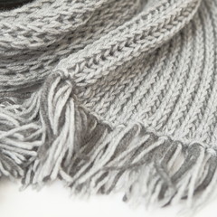 Close shot of cold weather winter handmade knitting clothes